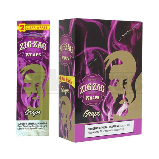 ZIG ZAG CIGAR WRAPS 2 PER PACK GRAPE Pack of 6