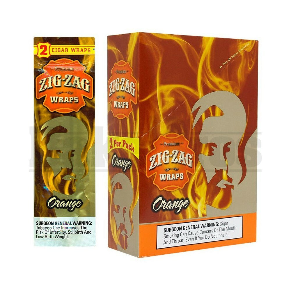 ZIG ZAG CIGAR WRAPS 2 PER PACK ORANGE Pack of 1