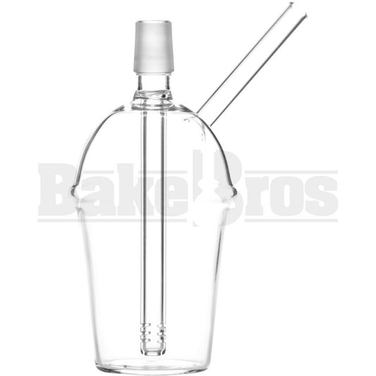 WP BUBBLER STRAIGHT TUBE SLURPEE SHAPE 7" CLEAR MALE 18MM