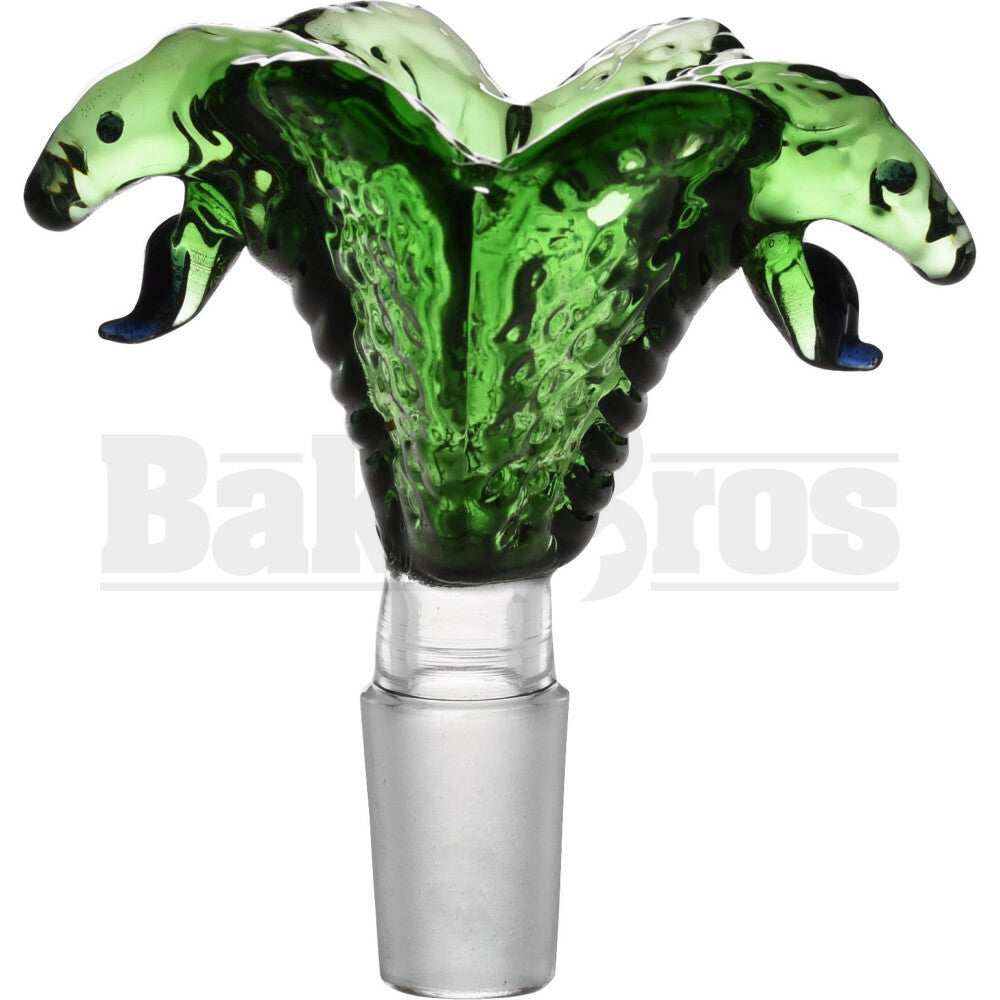 BOWL CONJOINED COBRA SNAKE GREEN 14MM