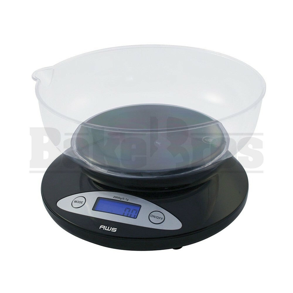 AWS KITCHEN SCALE 2K-BOWL 0.1g 2000g BLACK