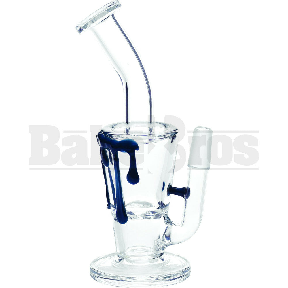 WP SUNDAE CUP TURBINE DISK PERC OIL VAPOR RIG BLOOD DRIP 7" TEAL MALE 14MM