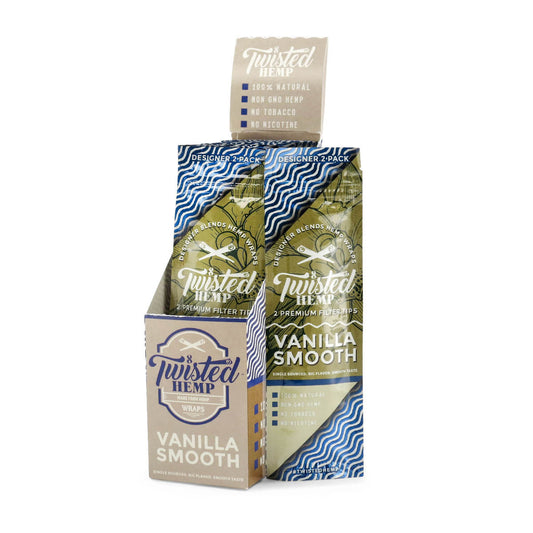 Twisted Hemp Wraps Vanilla Smooth Flavor Pack of 15