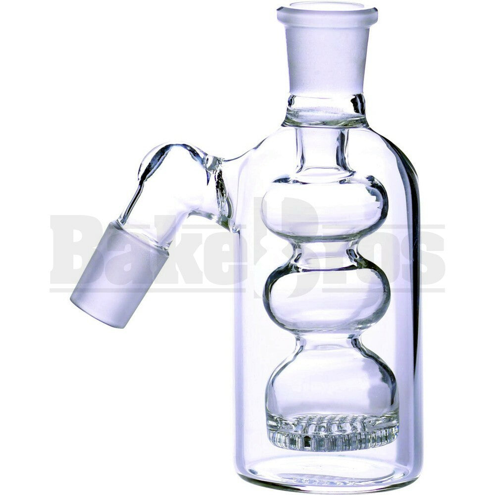 ASHCATCHER HONEYCOMB DISK 3X INVERTED CHAMBER CLEAR MALE 18MM