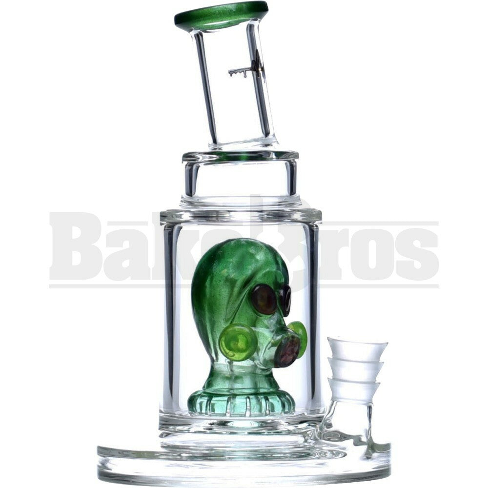 PULSE WP GAS MASK SHRUB W/ BARREL DRUM CIRQ PERC 7" MOSS GREEN FEMALE 14MM