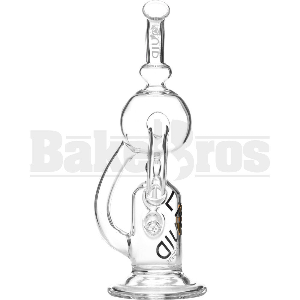 LIQUID GLASS WP TOP GLOBE RECYCLER 10" CLEAR MALE 14MM