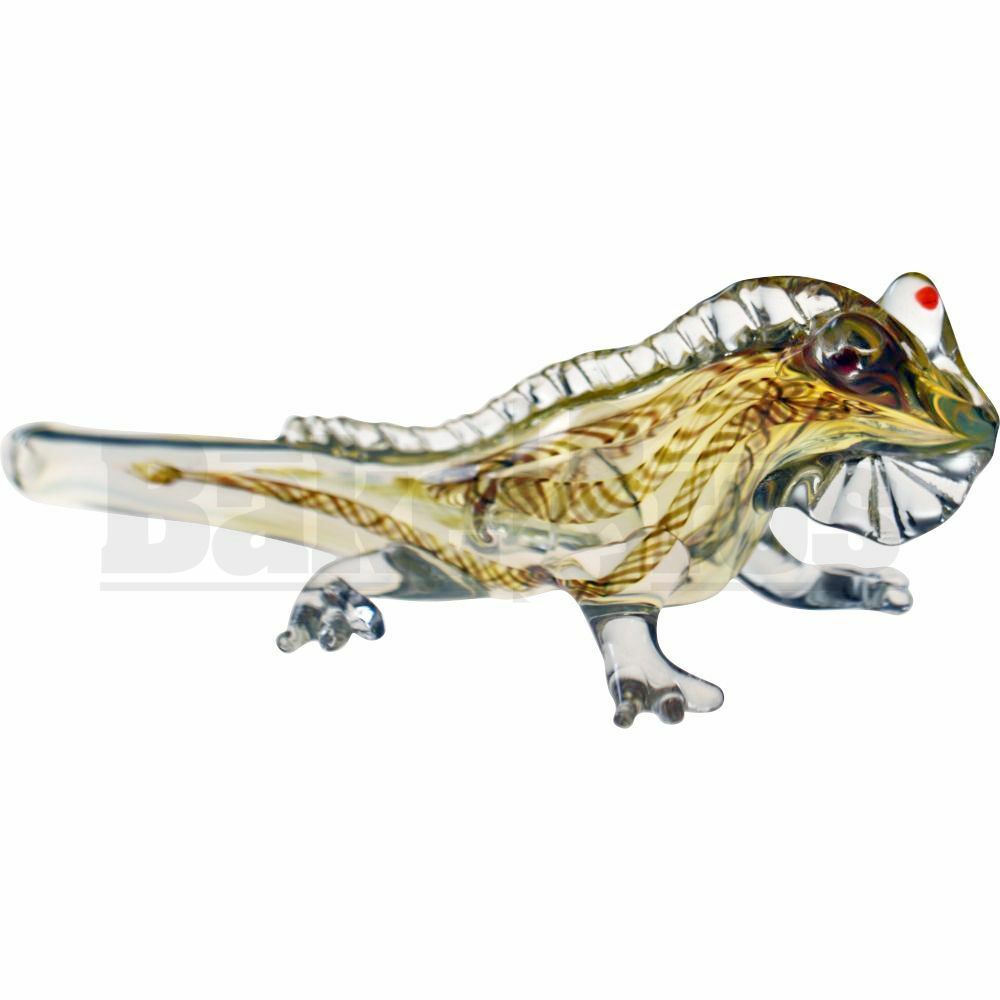 ANIMAL HAND PIPE CAUTIOUS IGUANA 6" ASSORTED COLORS