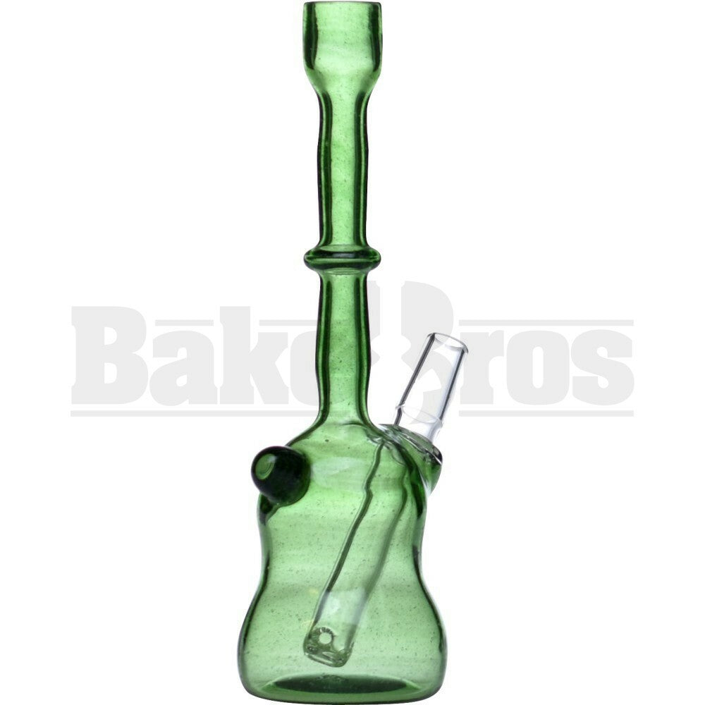 SAN DIEGO BORO GLASS WP MINI BELL TUBE W/ OPAL 6" GREEN STARDUST MALE 14MM