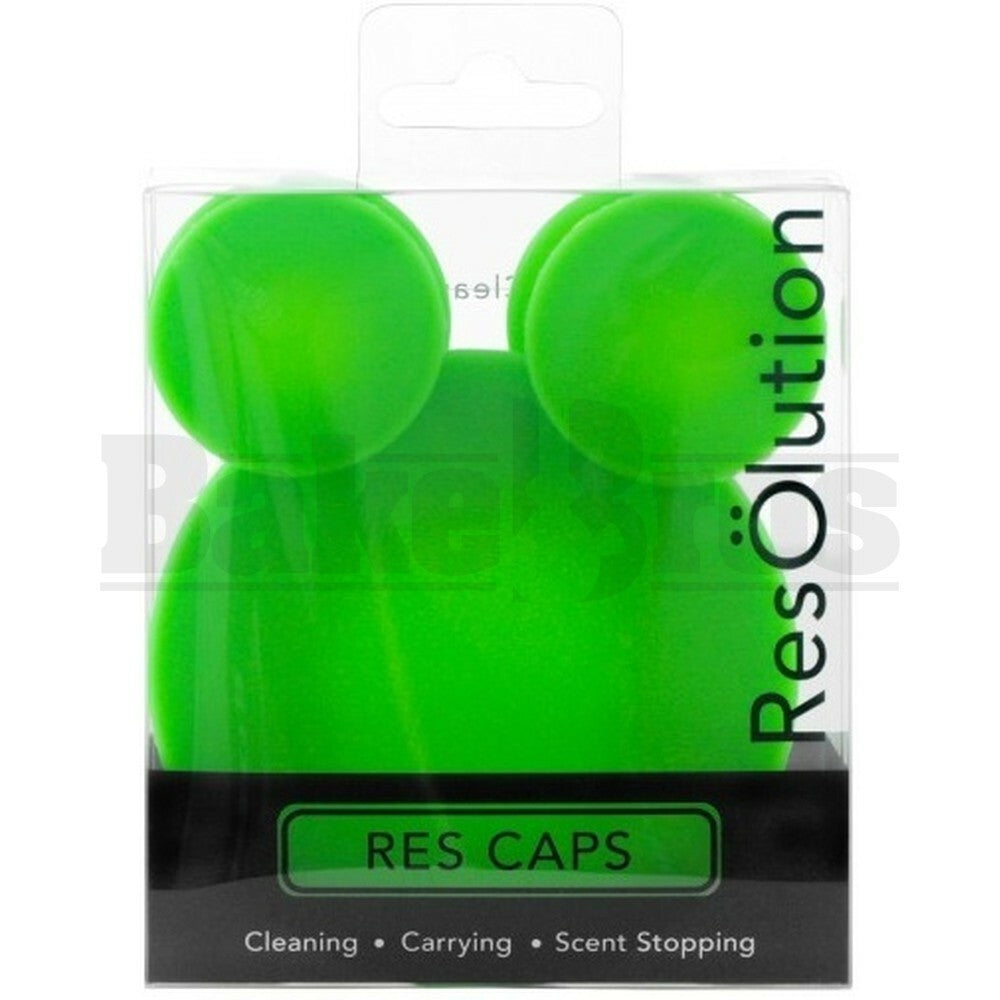 RESOLUTION RES CAPS CLEANING SOLUTION SILICONE FEMALE CAP NONE GREEN Pack of 1