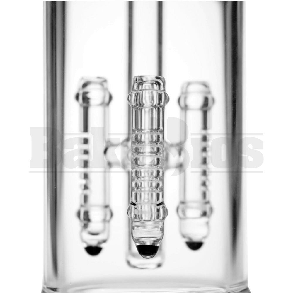 WP SIDECAR VAPOR RIG W/ 4X ARTILLERY MISSLE PERC 7" CLEAR MALE 14MM