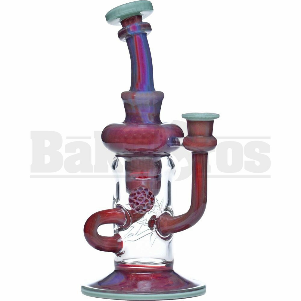 PHAT ASS GLASS WP W/ KLEIN RECYCLER 9" RAINBOW FEMALE 10MM