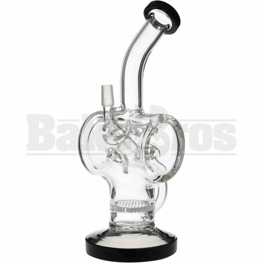 WP BENT NECK INVERTED RING BARREL W/ HONEYCOMB DISK PERC 11" BLACK MALE 14MM