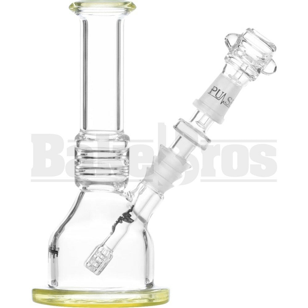 PULSE WP MINI BARREL STEM BEAKER VAPOR RIG 7" LEMON DROP FEMALE 14MM