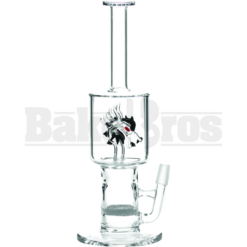 WP DRAGON HEAD PERC STR 14" CLEAR MALE 18MM