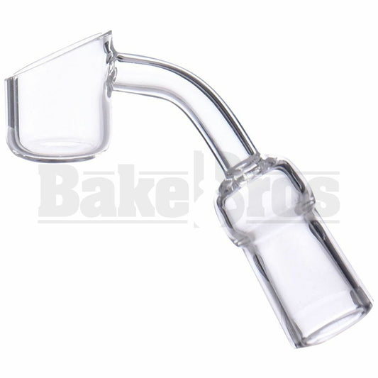 14MM NAIL QUARTZ BANGER 45* 2MM THICK W/ 21MM DIAM BUCKET CLEAR FEMALE