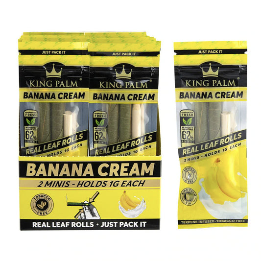 King Palm Wraps Mini 2 per Pack Banana Cream Pack of 20