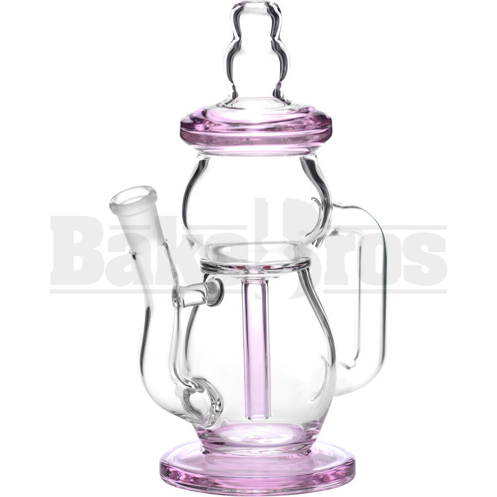 WP DIFFUSED PERC & INLINE RECYCLER BABY BOTTLE 8" PINK FEMALE 14MM