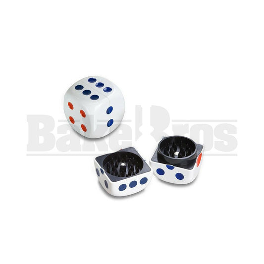 DICE STYLE POLLEN GRINDER 2 PC ASSORTED DESIGN Pack of 1