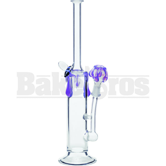 WP STR W/ GLASS BEE & DRIPPING GLASS 10" PURPLE RAIN MALE 10MM