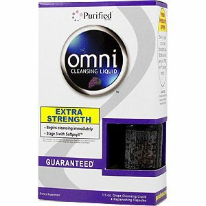 Purified Omni Cleansing Liquid Grape 1 Fl Oz And 4 Capsules