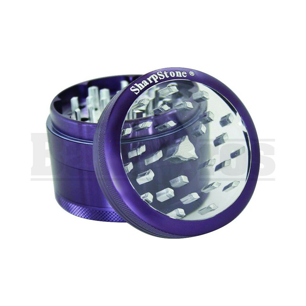 SHARPSTONE CLEAR TOP GRINDER 4 PIECE 2.5" PURPLE Pack of 1