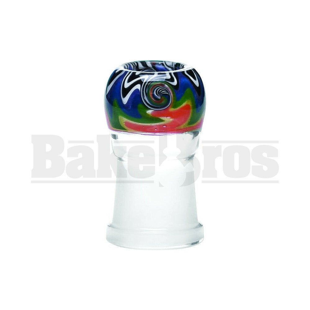 DOME VAPOR REVERSAL ART DESIGN BLUE BLACK WHITE RASTA 18MM