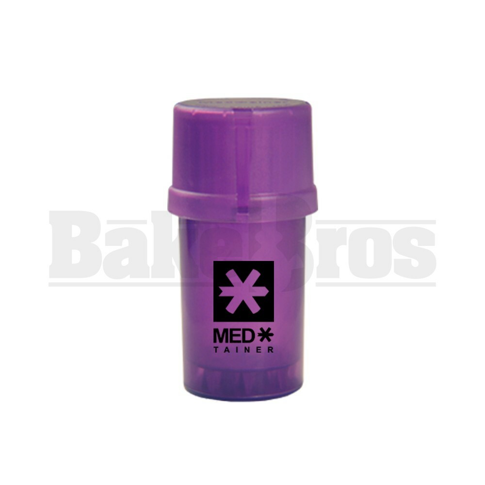 MEDTAINER CONTAINER GRINDER 3 PIECE 3.5" TRANSLUCENT PURPLE Pack of 1