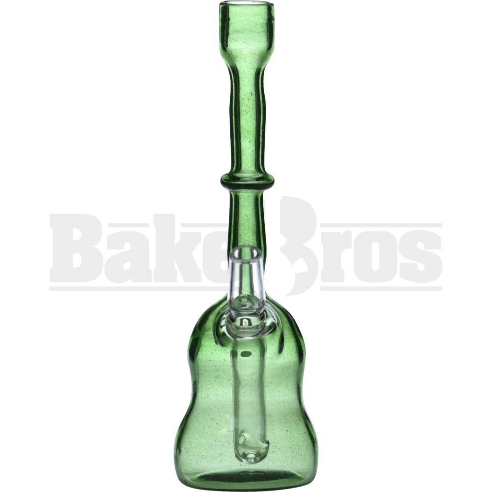 SAN DIEGO BORO GLASS WP MINI BELL TUBE W/ OPAL 6" GREEN STARDUST MALE 14MM