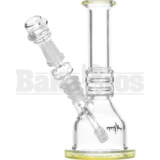 PULSE WP MINI BARREL STEM BEAKER VAPOR RIG 7" LEMON DROP FEMALE 14MM