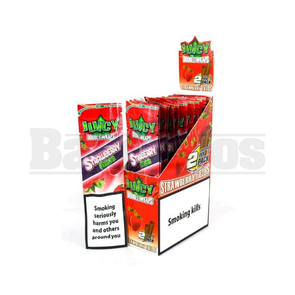 JUICY JAY'S DOUBLE 2 WRAPS STRAWBERRY FIELD Pack of 25