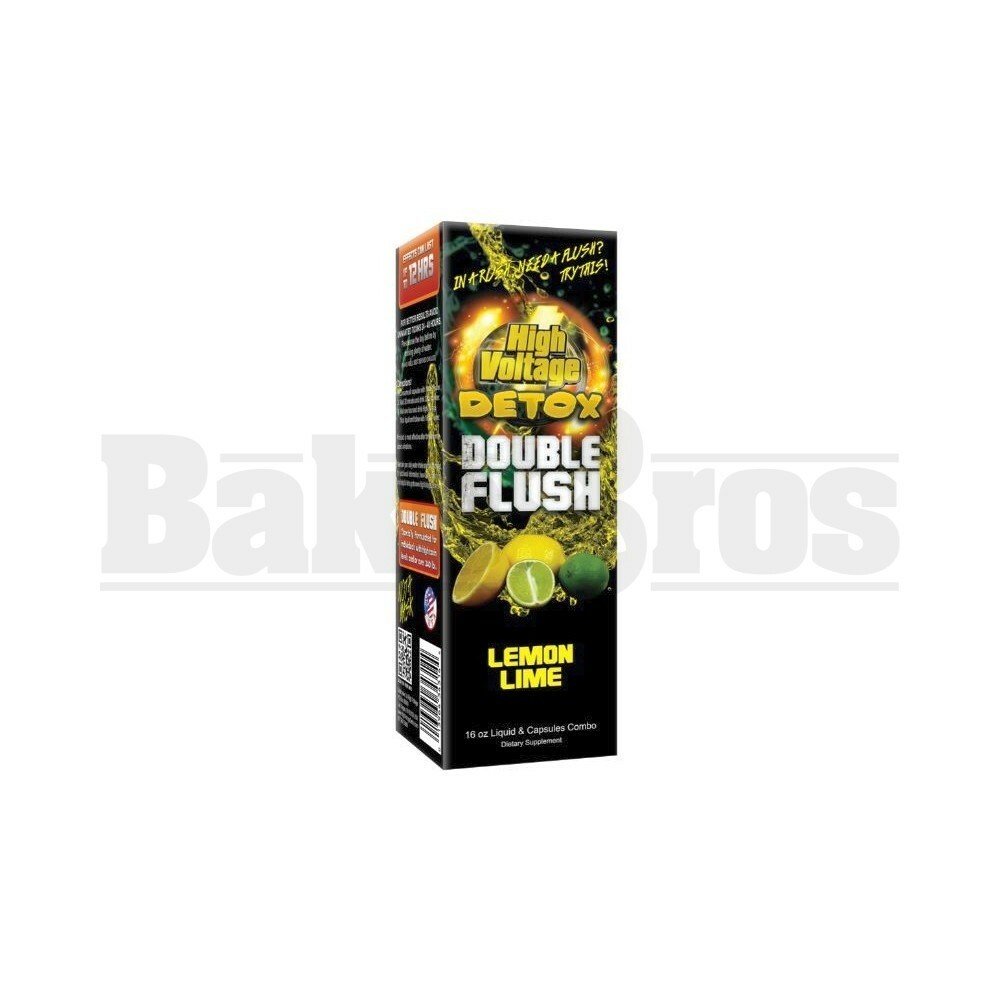 HIGH VOLTAGE DETOX DOUBLE FLUSH CLEANSER LEMON LIME 16 FL OZ, 6 CAPSULES