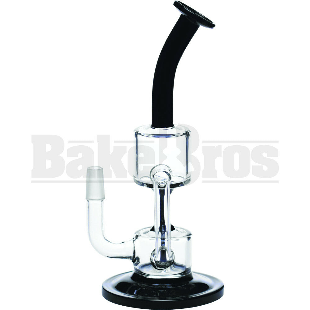 DIAMOND GLASS WP FIXED TUBE PERC RECYCLER 9" BLACK MALE 14MM