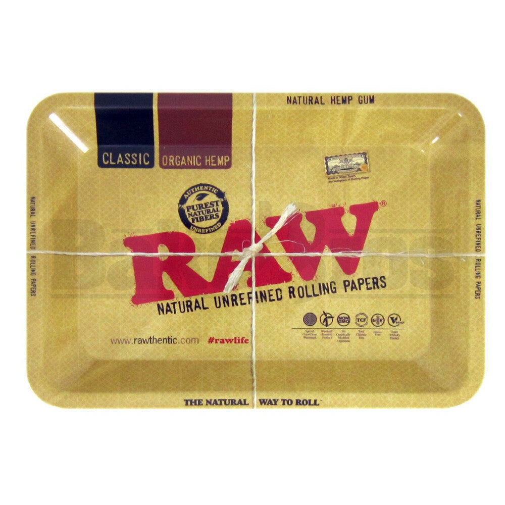 RAW ROLLING TRAY METAL TAN Pack of 1 7" X 5"