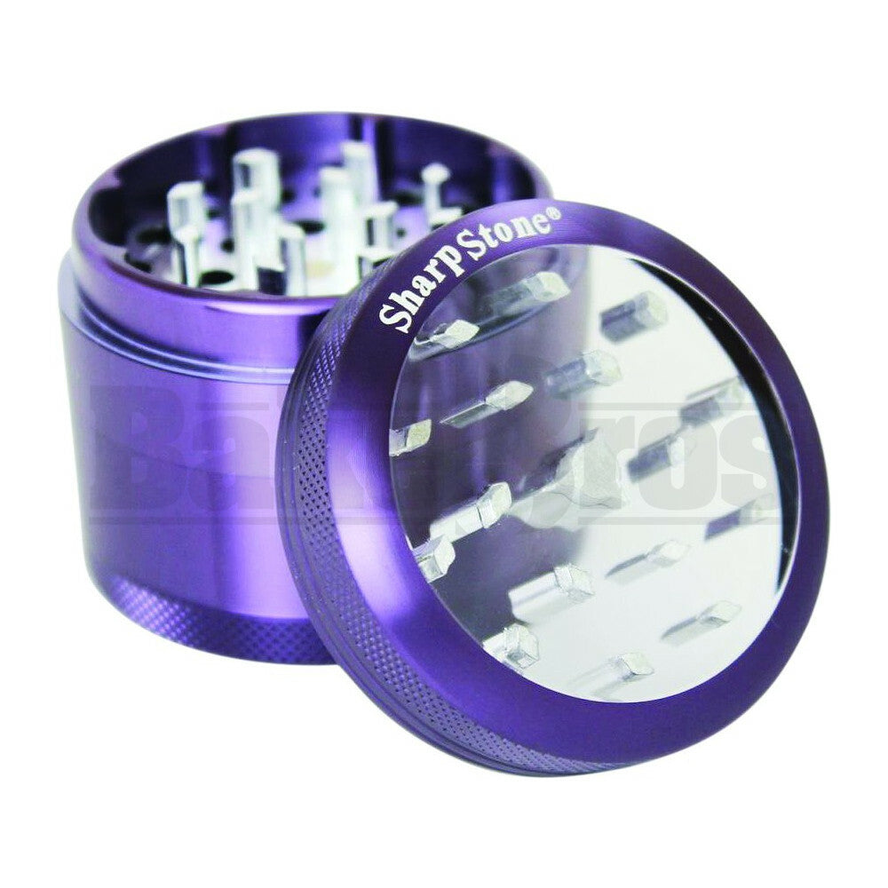 SHARPSTONE CLEAR TOP GRINDER 4 PIECE 2.2" PURPLE Pack of 1