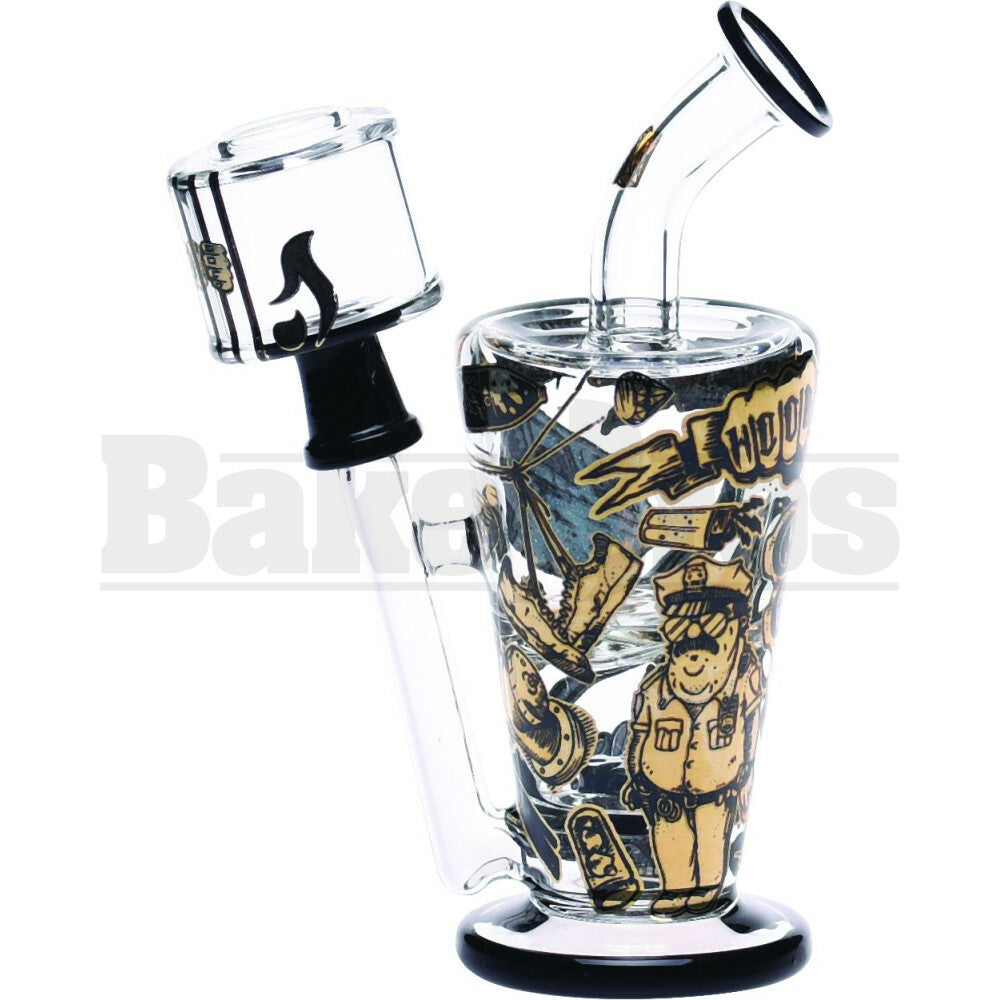 HITMAN VS SLUM GOLD WP RIG SUNDAE CUP HOOD RICH COLLAB 6" CLEAR MALE 10MM