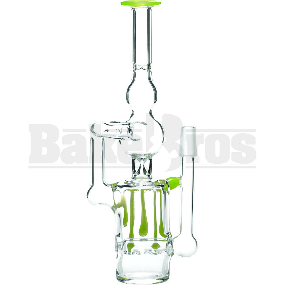 WP INLINE PERC CYLINDER BODY RECYCLER 8" SLIME GREEN MALE 14MM