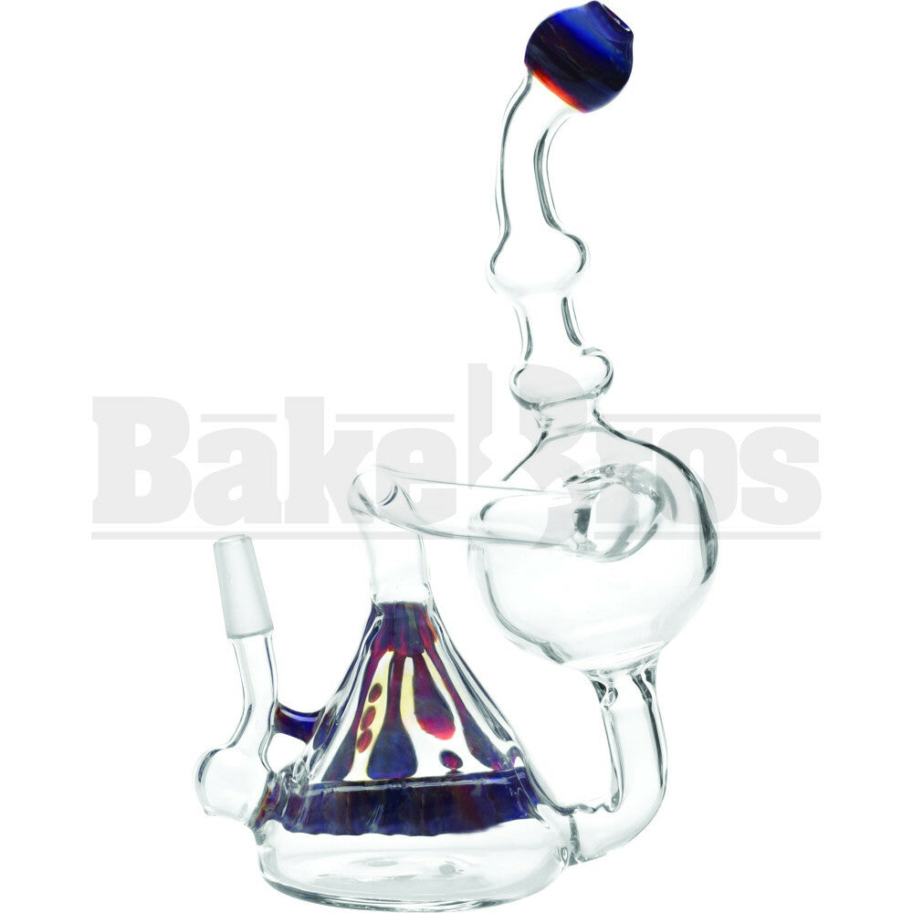 WP INLINE PERC GLOBE RECYCLER DRIPPING GLASS 8" PURPLE MALE 10MM