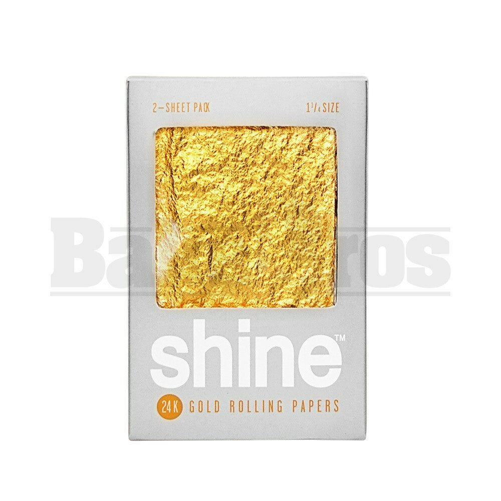 SHINE 24K GOLD ROLLING PAPERS 1 1/4 2 PER PACK UNFLAVORED Pack of 1