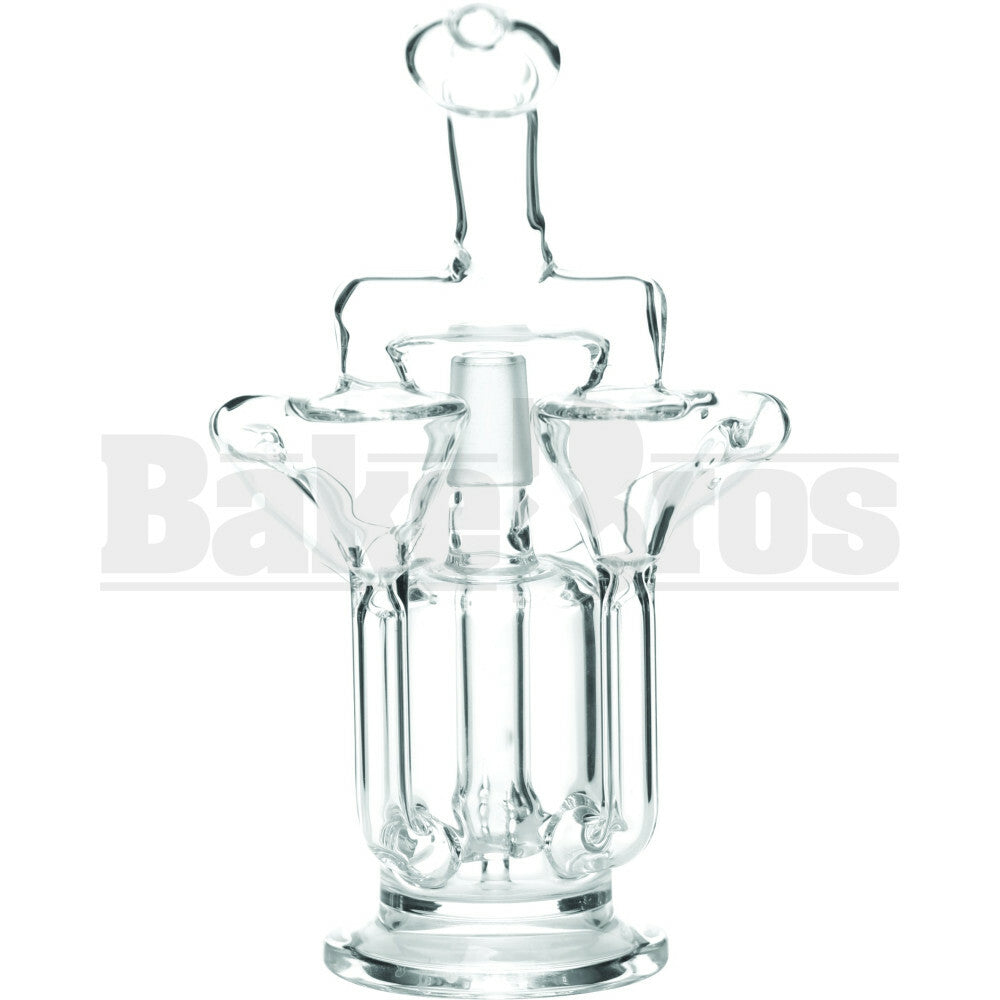 WP TUBE PERC 2X RECYCLER DRIPPING GLASS 8" CLEAR MALE 18MM