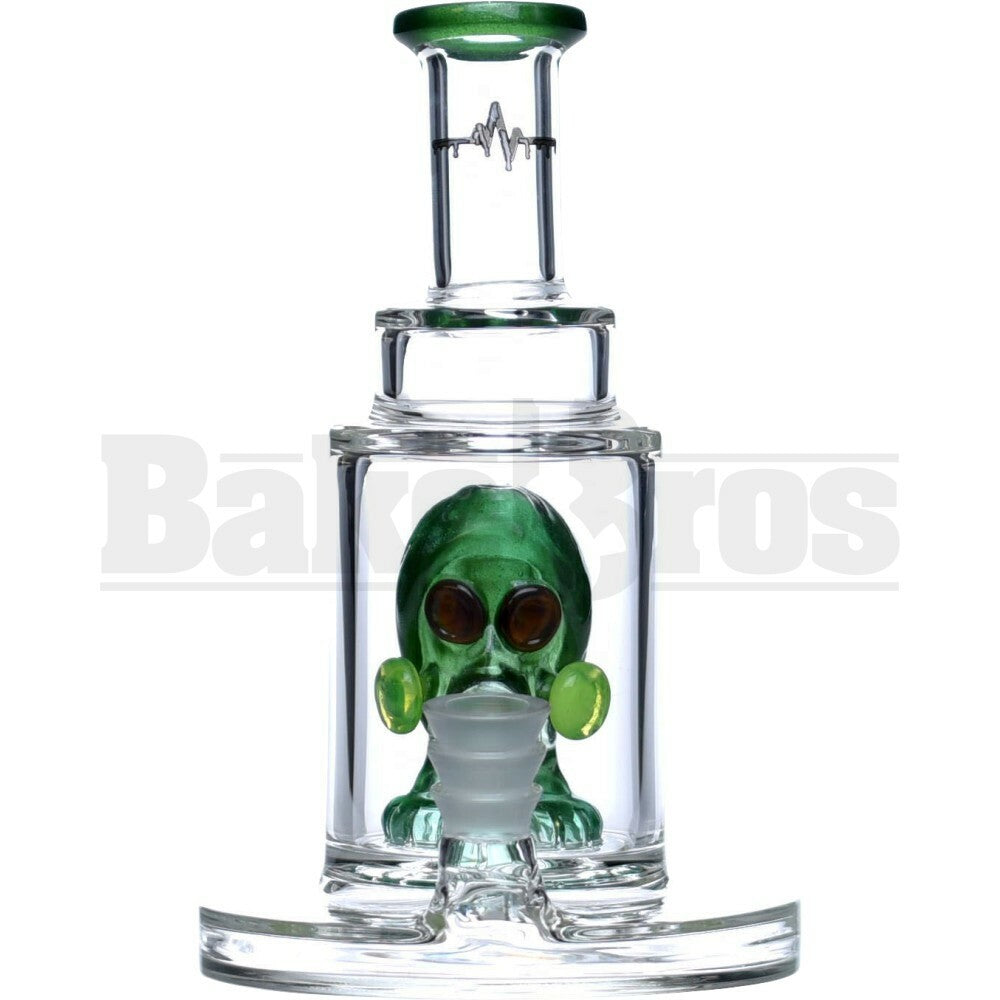 PULSE WP GAS MASK SHRUB W/ BARREL DRUM CIRQ PERC 7" MOSS GREEN FEMALE 14MM