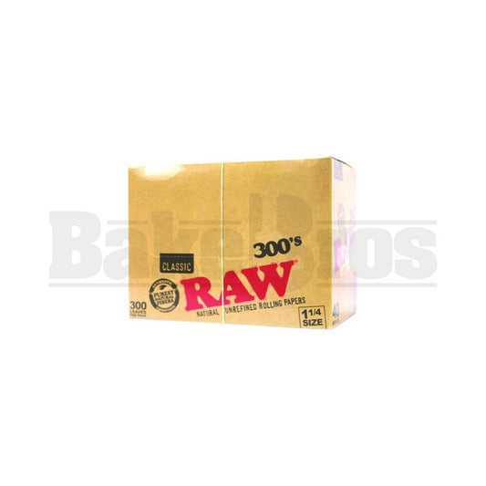 RAW NATURAL PAPERS 1 1/4 300 LEAVES UNFLAVORED Pack of 40