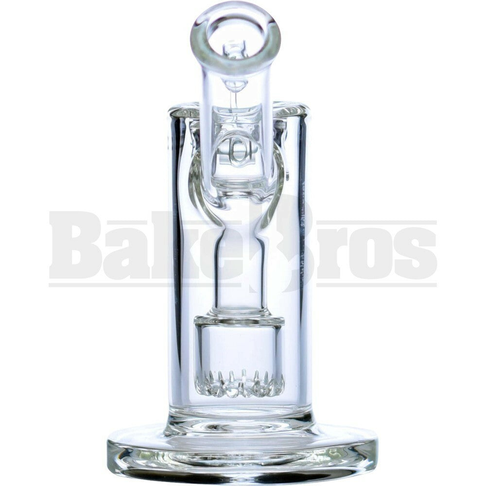 BUBBLER HAND PIPE SLIT CYLINDER PERC SWIVEL HONEYBUCKET NAIL 8"? CLEAR