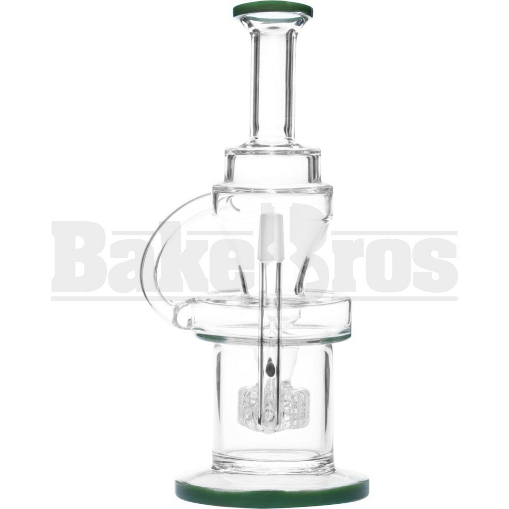 WP MICROSCOPE KLEIN RECYCLER STEREO MATRIX PERC 11" JADE GREEN MALE 14MM