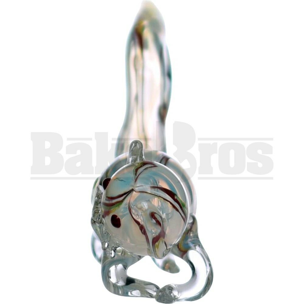 ANIMAL HAND PIPE GLASS LAYING DOWN CAT 7" ASSORTED