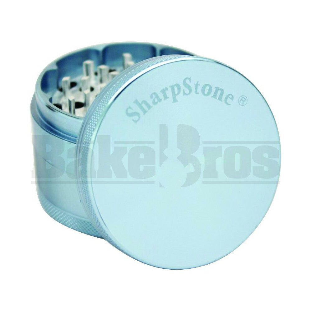 SHARPSTONE HARD TOP GRINDER 4 PIECE 2.5" CHROME BLUE Pack of 1