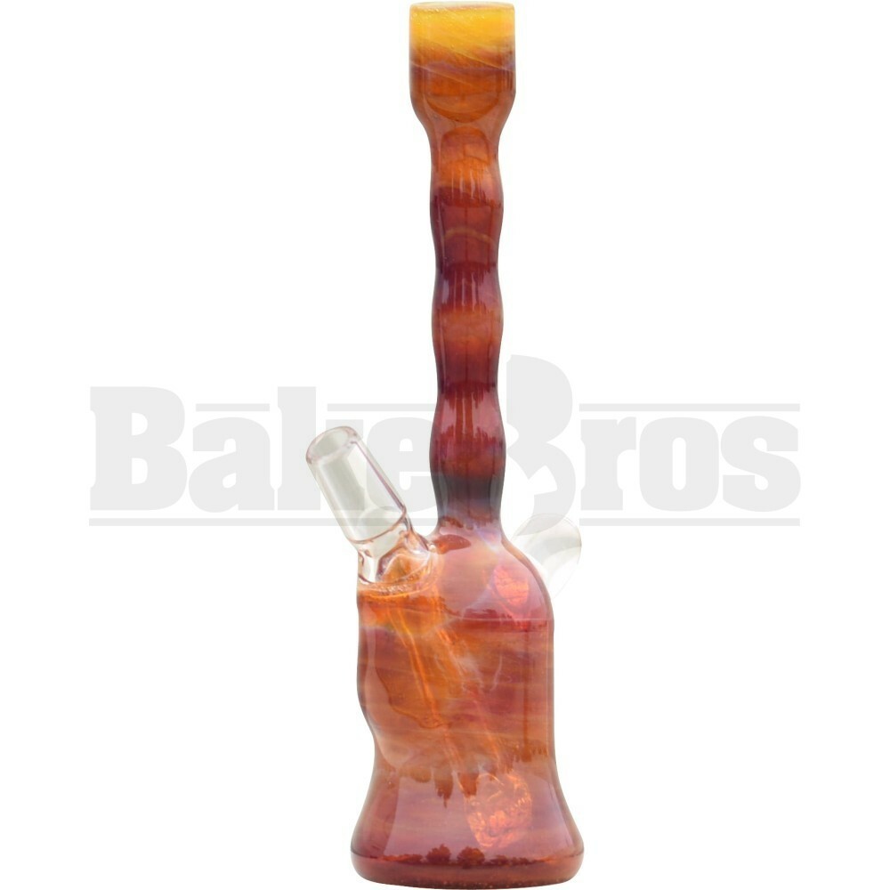 SAN DIEGO BORO GLASS WP MINI TUBE W/ OPAL 7" AMBER PURPLE MALE 14MM