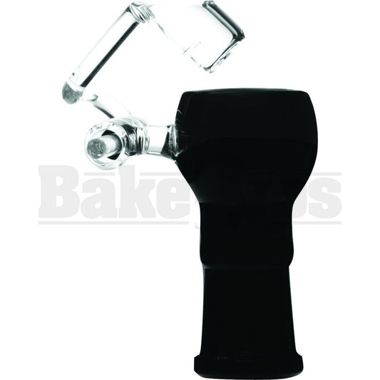 FEMALE HONEYBUCKET SWIVEL ARM QUARTZ GLASS BLACK 18MM