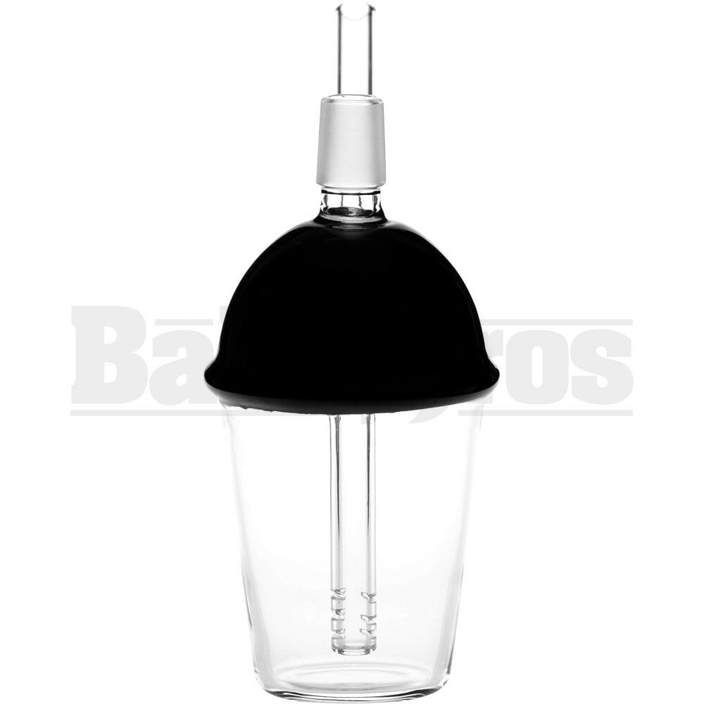 WP BUBBLER STRAIGHT TUBE SLURPEE SHAPE 7" BLACK MALE 18MM