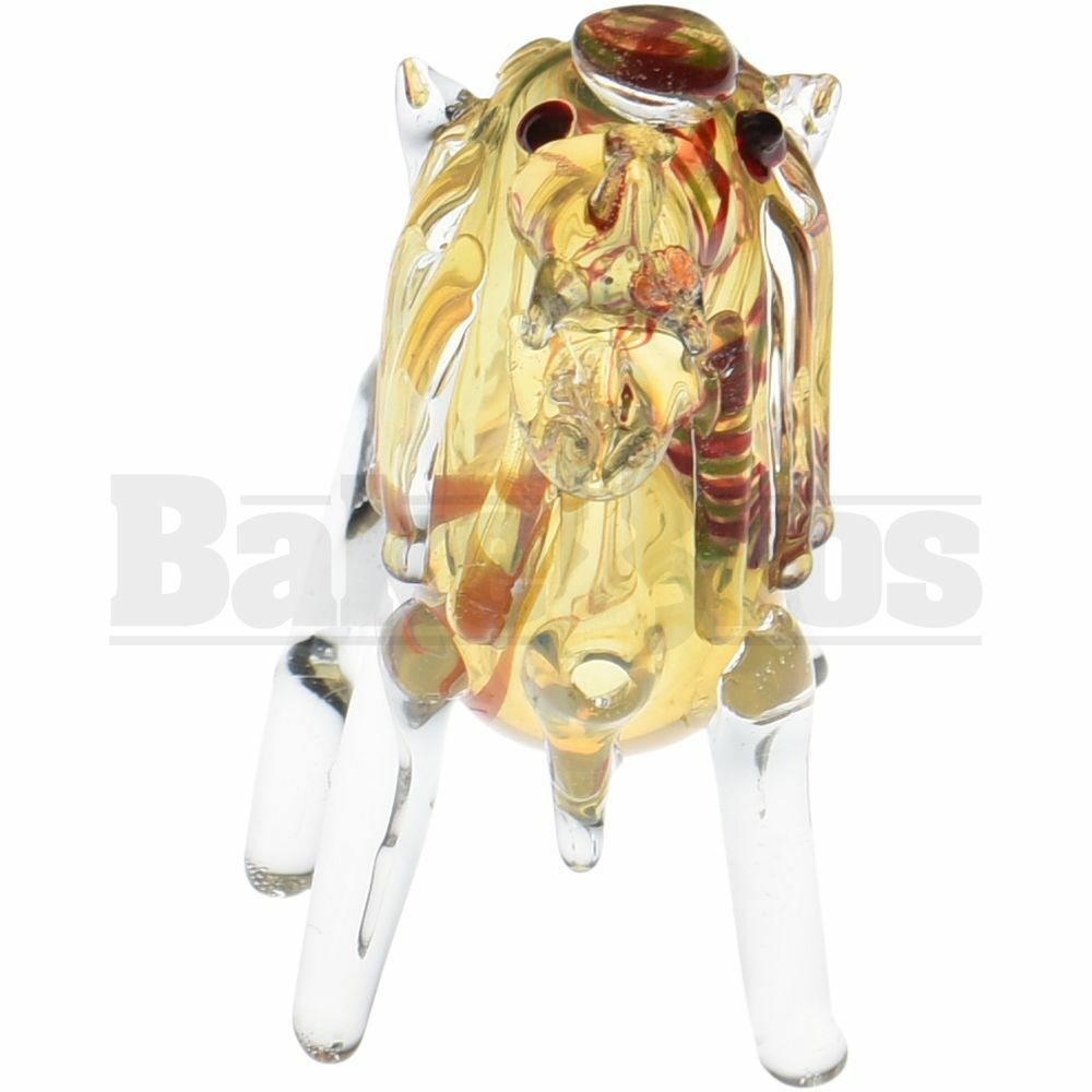 ANIMAL HAND PIPE STANDING LION 6" ASSORTED COLORS