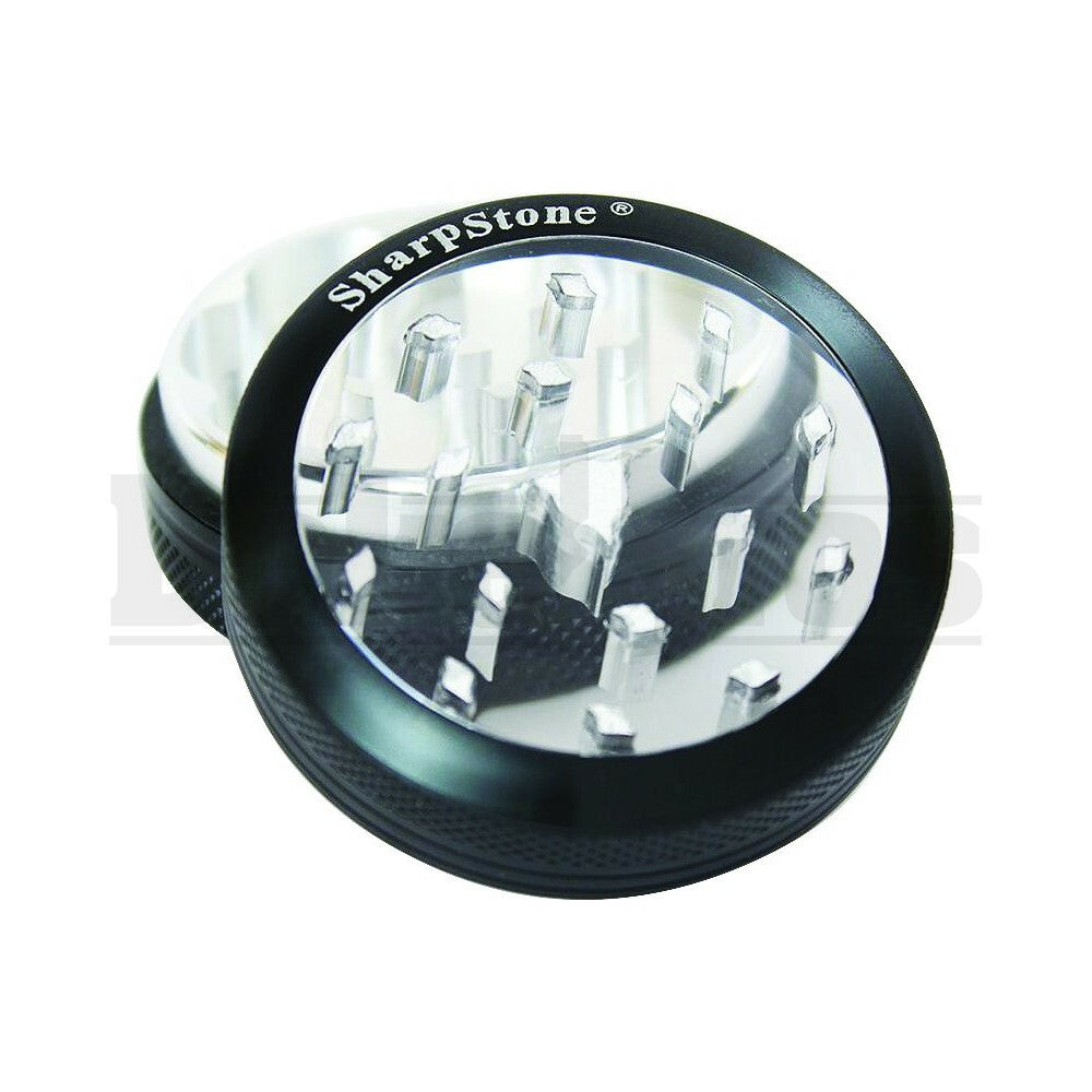 SHARPSTONE CLEAR TOP GRINDER 2 PIECE 2.2" BLACK Pack of 1